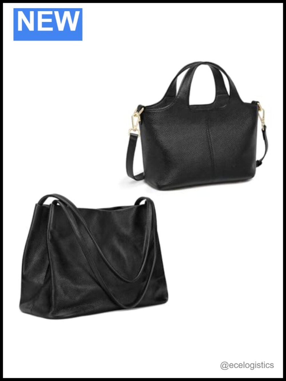 Genuine Leather Tote Bag Soft Top Grain Cowhide Women Shoulder Purse Work